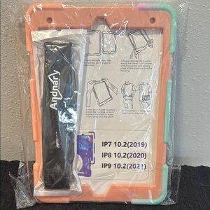 Orange and Green Tablet Case for iPad 10.2